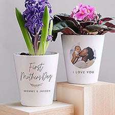 First Mother's Day Love Personalized Photo Mini Flower Pot  - 40010