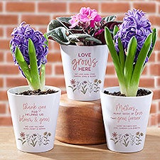 Love Blooms Here Personalized Mini Flower Pot  - 40024