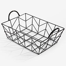 Black Wire Metal Storage Basket  - 40039