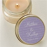 Personalized Candle Wedding Favors - Love Is Patient - 4004