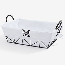 Lavish Last Name Embroidered Basket Liner - 40040