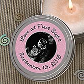 Personalized Ultrasound Photo Candle Tin Favors - 4009