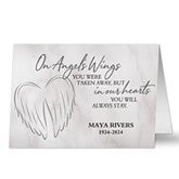 On Angel's Wings Personalized Sympathy Greeting Card  - 40108
