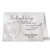 On Angel's Wings Personalized Sympathy Greeting Card  - 40108