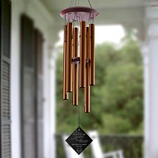 On Angels Wings Personalized Memorial Wind Chimes  - 40110