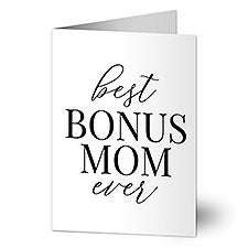 Bonus Mom Personalized Mothers Day Greeting Card  - 40117