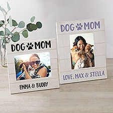 Dog Mom Personalized Shiplap Frame - 40171