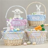 Rainbow Pattern Personalized Easter Basket with Folding Handle  - 40190