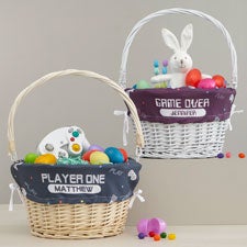 Gaming Personalized Easter Basket with Folding Handle  - 40193