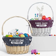 Gaming Personalized Easter Basket with Folding Handle  - 40193
