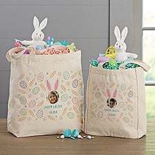 Hoppy Easter Personalized Canvas Tote Bags  - 40198