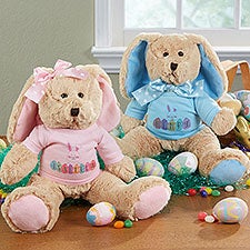 Happy Easter Eggs Personalized Plush Bunny  - 40204