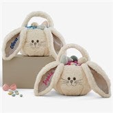 Sherpa Bunny Embroidered Plush Easter Treat Bag  - 40206