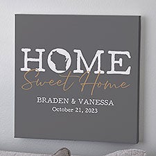 Personalized State Canvas Prints - Home Sweet Home - 40217