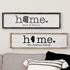 Home State Personalized Barnwood Frame Wall Art  - 40218
