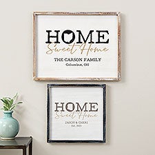 Home Sweet Home Personalized State Barnwood Wall Art  - 40219