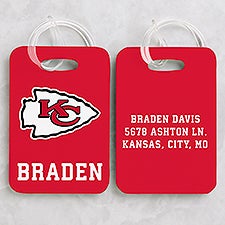 NFL Kansas City Chiefs Personalized Luggage Tag 2 Pc Set - 40234