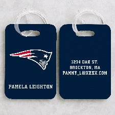 NFL New England Patriots Personalized Luggage Tag 2 Pc Set - 40235