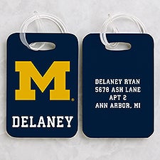 NCAA Michigan Wolverines Personalized Luggage Tag 2 Pc Set - 40243