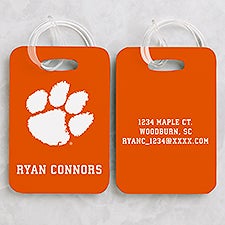 NCAA Clemson Tigers Personalized Luggage Tag 2 Pc Set - 40244