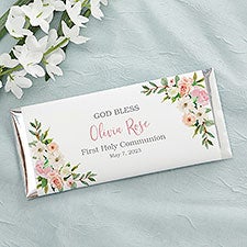 Floral First Communion Personalized Candy Wrappers - 40269