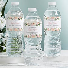 Floral First Communion Personalized Bottle Labels  - 40271
