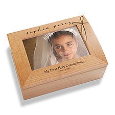 Holy Name Personalized First Communion Keepsake Box  - 40276