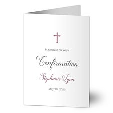 Confirmation Cross Personalized Greeting Card  - 40289
