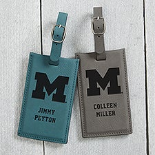 NCAA Michigan Wolverines Personalized Leatherette Luggage Tag - 40315