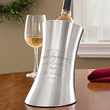 New Home New Beginnings Personalized Stainless Steel Wine Chiller  - 40387