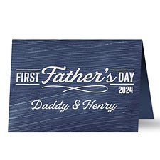 Daddys First Fathers Day Personalized Greeting Card  - 40450