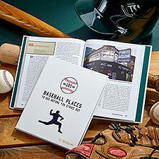 101 Baseball Places to See Before You Strike Out Personalized Leather Book  - 40452D