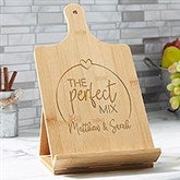 The Perfect Mix Personalized Bamboo Cookbook & Tablet Stand  - 40473