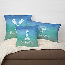 Seaside Watch Personalized Throw Pillow - 40488