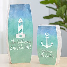 Seaside Watch Personalized Frosted Tabletop Light  - 40491