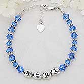 Personalized Girls Birthstone Bracelets - 4050D