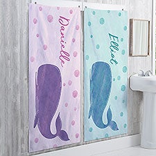 Whale Wishes Personalized Bath Towel  - 40522