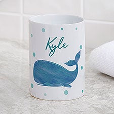 Whale Wishes Personalized Ceramic Bathroom Cup  - 40524