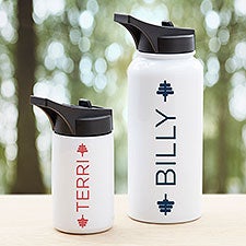 Fitness Fan Personalized Double-Wall Vacuum Insulated Water Bottle  - 40533