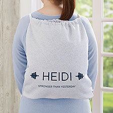 Fitness Fan Personalized Sweatshirt Drawstring Bag  - 40538