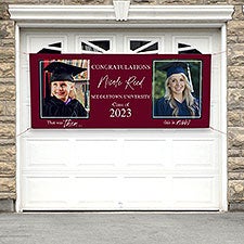 Then & Now Graduate Personalized Banner  - 40541