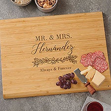 Laurels Of Love Personalized Bamboo Cutting Boards  - 40549