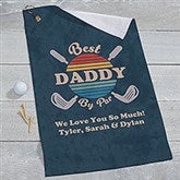 Best Dad By Par Personalized Golf Towel  - 40575