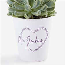 A Great Teacher Personalized Mini Flower Pot  - 40584
