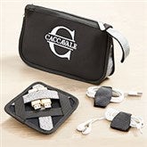 Lavish Last Name Embroidered Tech Organizer  - 40594