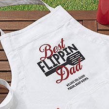 Best Flippin Dad Personalized Apron  Potholder  - 40609