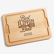 Best Flippin Dad Personalized Maple Cutting Board  - 40610