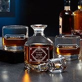 Top Shelf Dad Personalized Duet 8.5 oz. Stacking Decanter Set  - 40617
