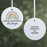 Boho Rainbow Teacher Personalized Ornament - 40655