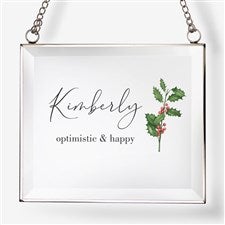Personalized Glass Suncatcher - Birth Month Flower - 40656